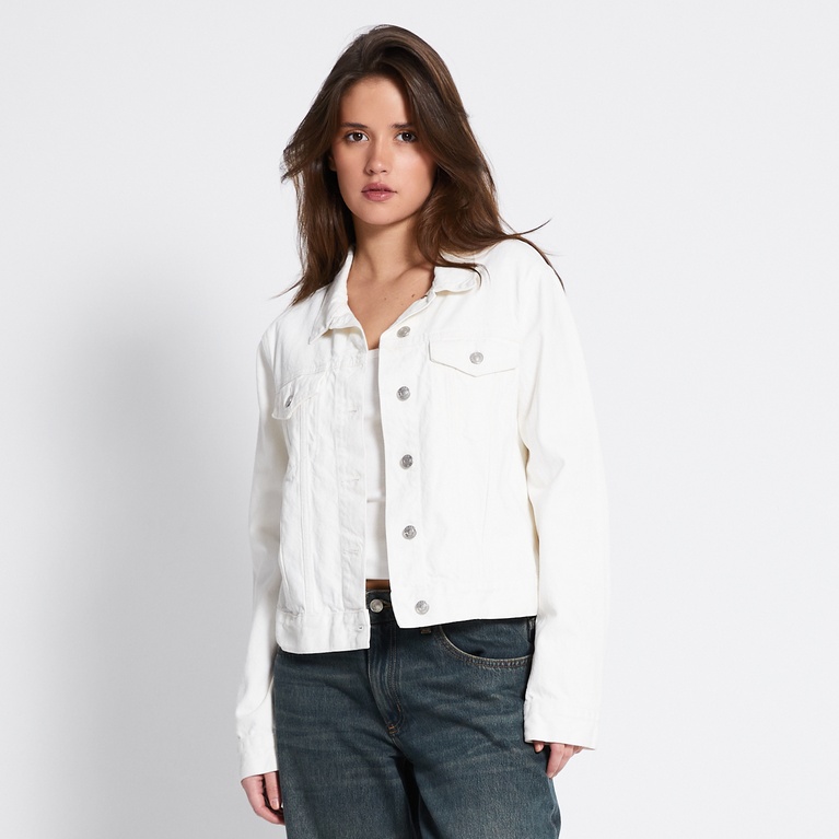 Cropped denim jacket "Own" Off white